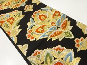 アンティーク　花模様織出し袋帯（材料）